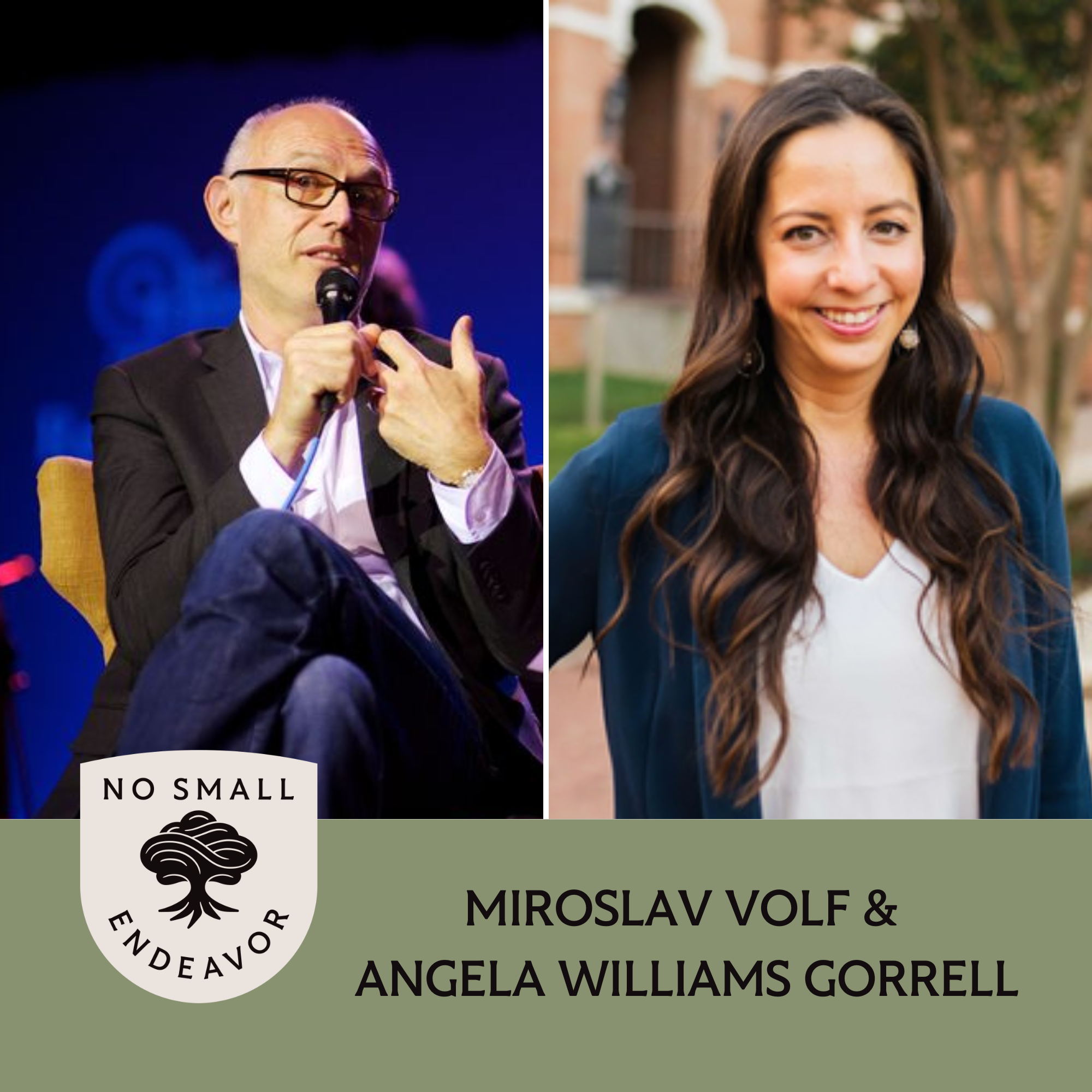 Thumbnail for "155: Angela Williams Gorrell and Miroslav Volf: On Joy and Sorrow (Best of NSE)".