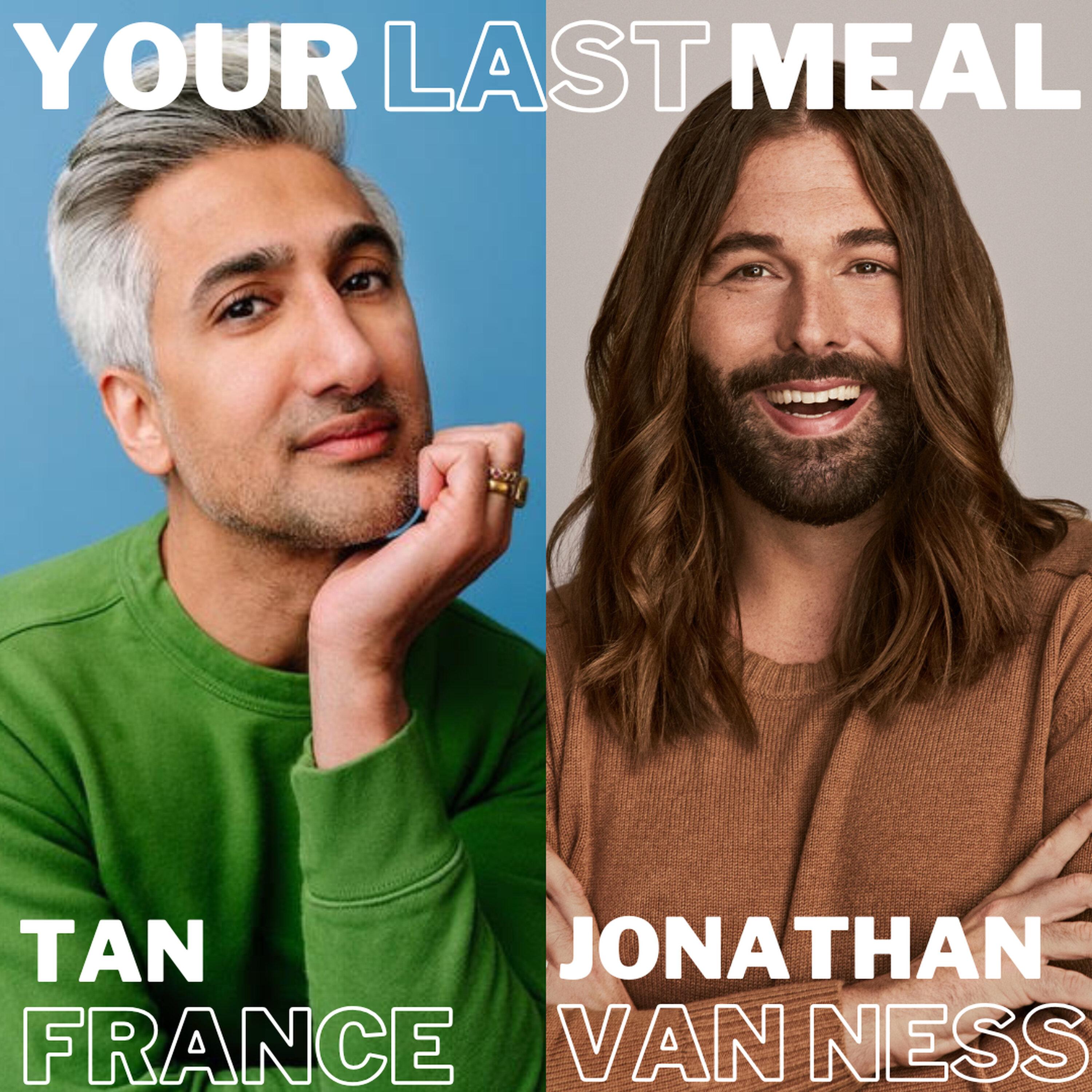 Thumbnail for "Jonathan Van Ness & Tan France: Fast Food Feast & a British Roast". Thumbnail for "Jonathan Van Ness & Tan France: Fast Food Feast & a British Roast".