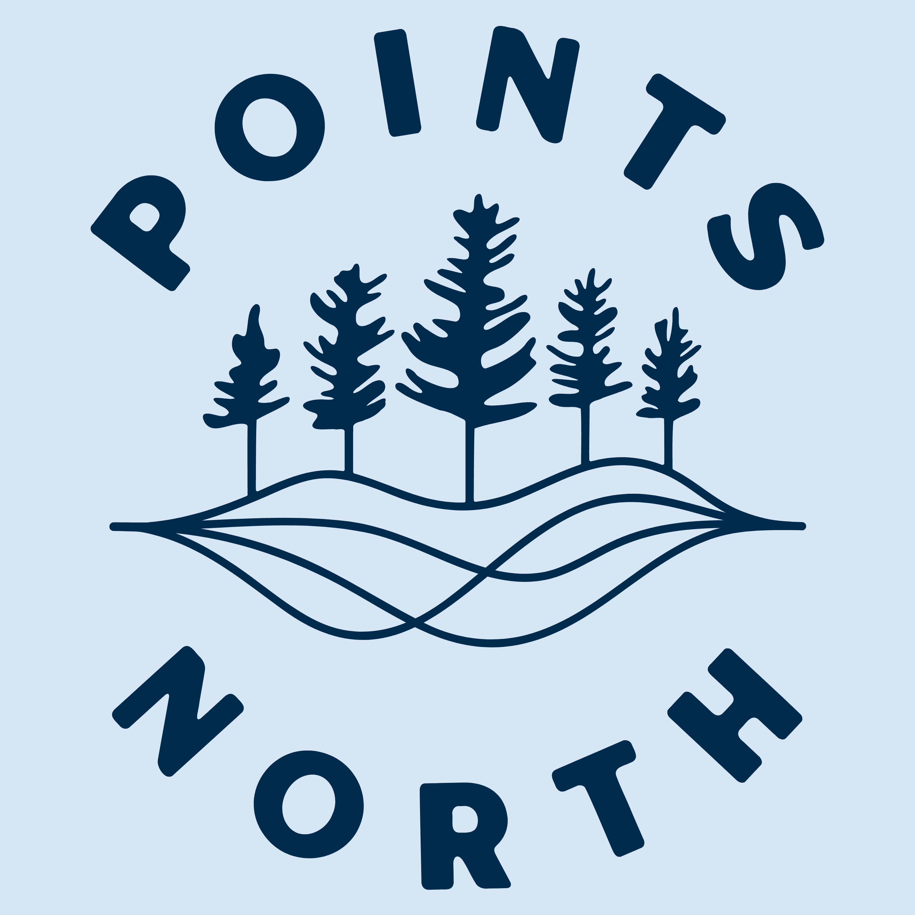 Logo for Points North | Great Lakes. Great Stories.