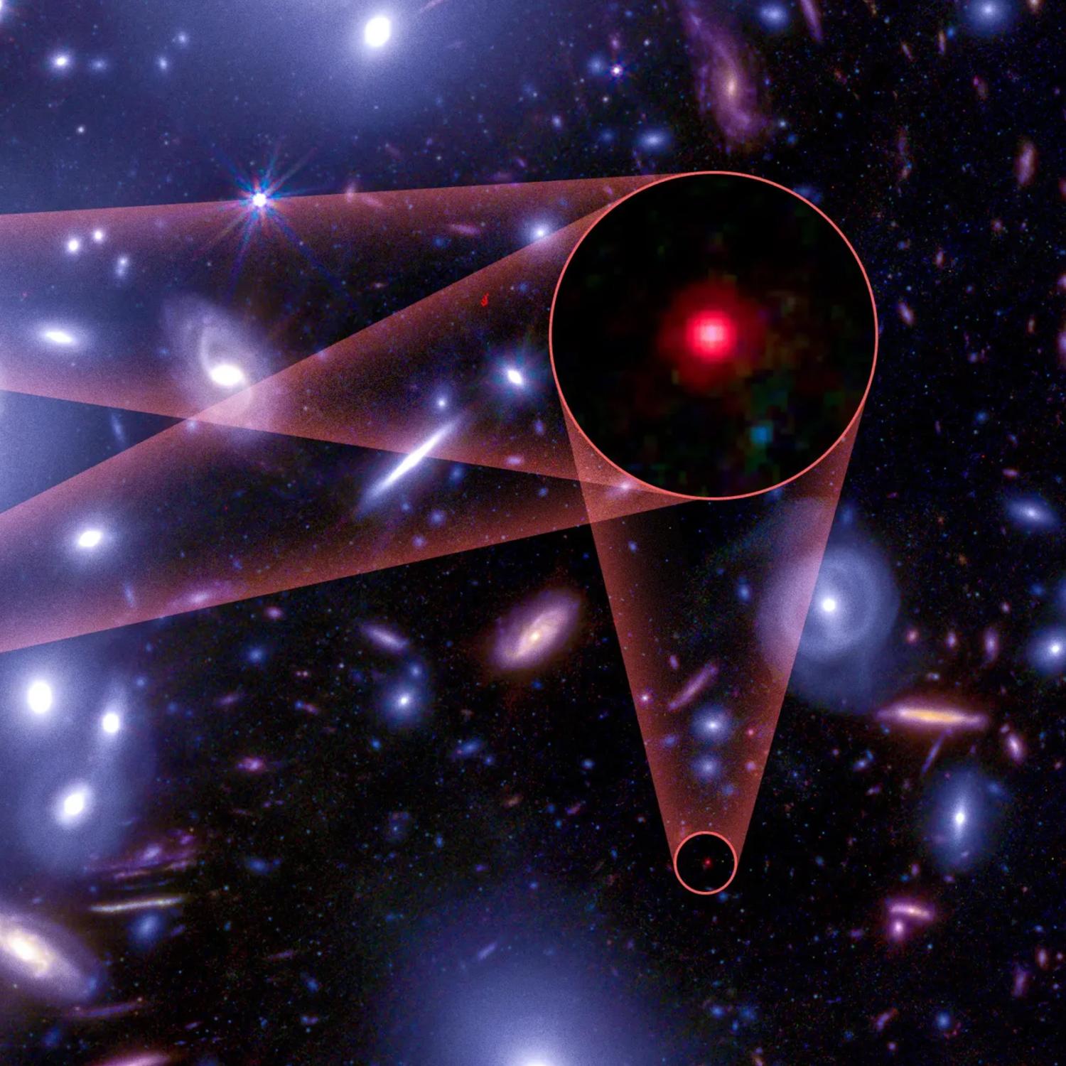 Thumbnail for "The Mystery of the Early Universe’s Little Red Dots". Thumbnail for "The Mystery of the Early Universe’s Little Red Dots".