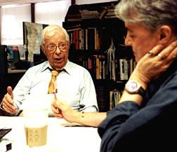 Thumbnail for "Extra: Daniel Schorr on How Journalists Keep Politicians Honest". Thumbnail for "Extra: Daniel Schorr on How Journalists Keep Politicians Honest".