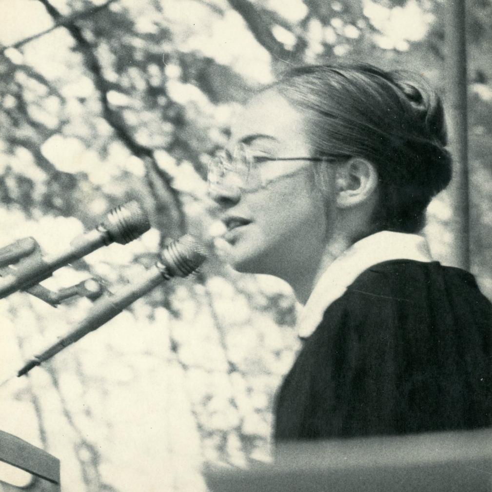 Thumbnail for "Hillary's First Speech: Historic 1969 Audio Reveals "Blueprint For Her Future"". Thumbnail for "Hillary's First Speech: Historic 1969 Audio Reveals "Blueprint For Her Future"".