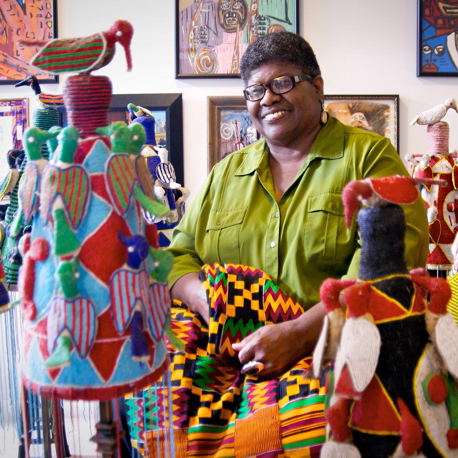 Thumbnail for "Dr. Carolyn Mazloomi talks about the beauty and power of African American quilts". Thumbnail for "Dr. Carolyn Mazloomi talks about the beauty and power of African American quilts".