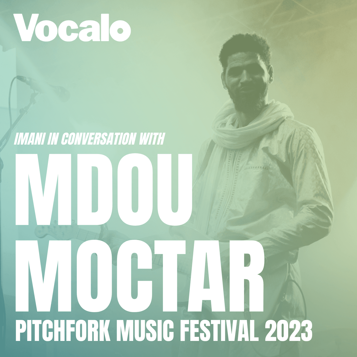 Thumbnail for "Mdou Moctar At Pitchfork 2023: “The Most Important Thing Is To Make People Happy”". Thumbnail for "Mdou Moctar At Pitchfork 2023: “The Most Important Thing Is To Make People Happy”".