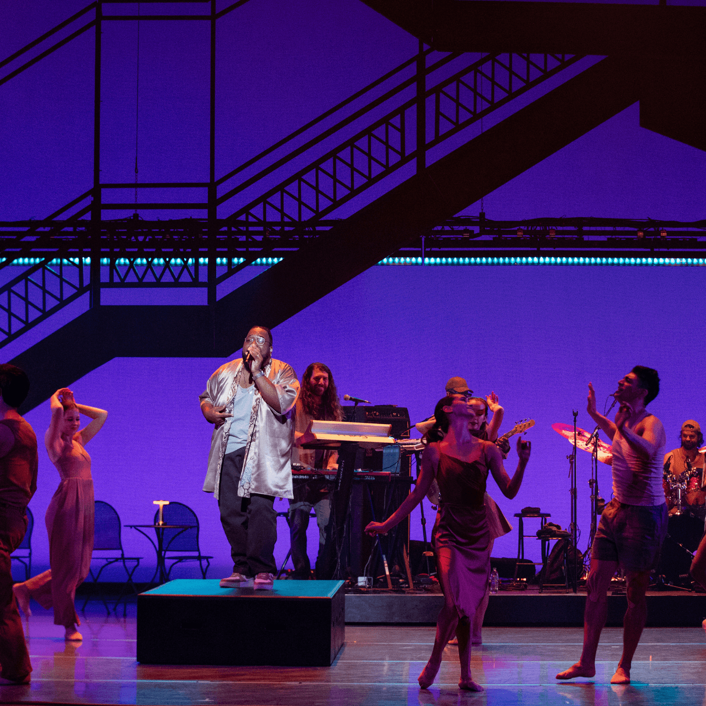 Thumbnail for "The Joffrey Ballet brings funk band The Main Squeeze onstage for “Wabash &
You”". Thumbnail for "The Joffrey Ballet brings funk band The Main Squeeze onstage for “Wabash &
You”".