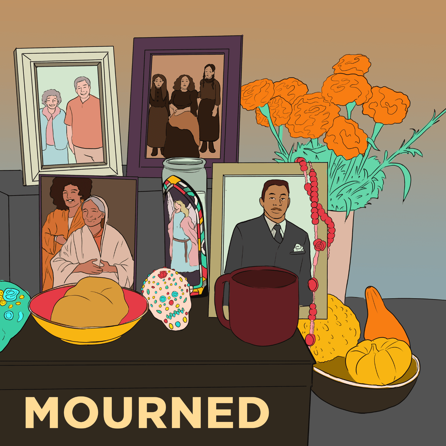 Thumbnail for "Mourned: Life After Losing A Parent". Thumbnail for "Mourned: Life After Losing A Parent".