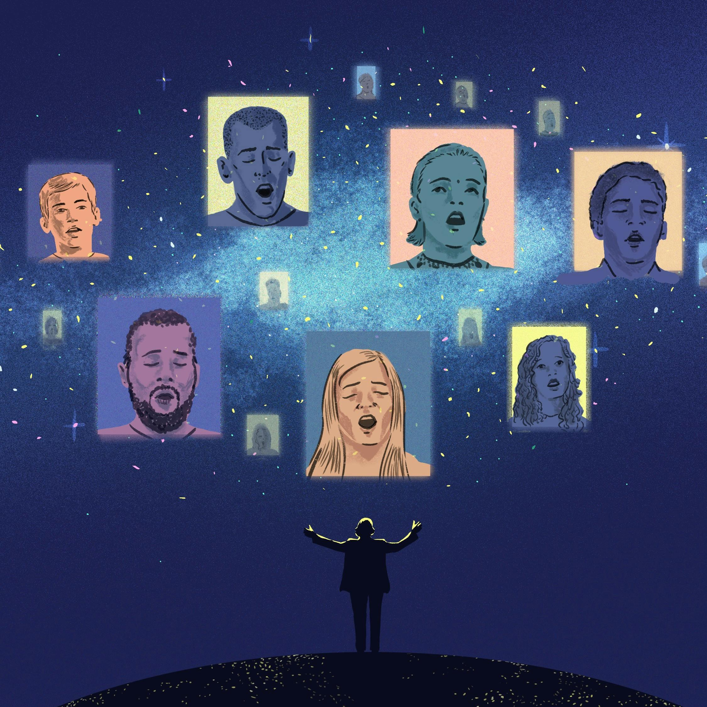 Thumbnail for "Virtual Choir: 8,000 Voices, One Song". Thumbnail for "Virtual Choir: 8,000 Voices, One Song".