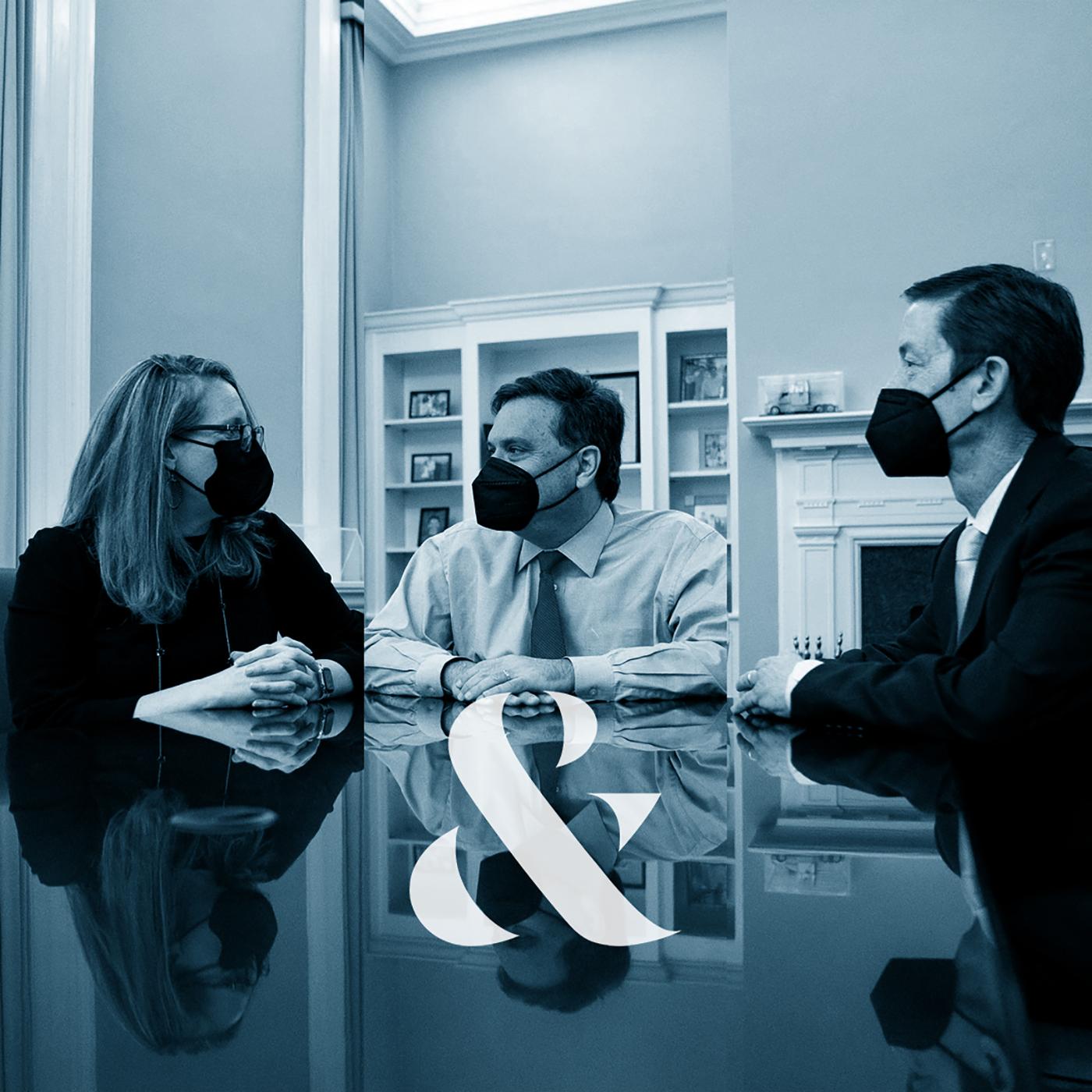 Thumbnail for "Ron Klain & Jen O'Malley Dillon & Bruce Reed". Thumbnail for "Ron Klain & Jen O'Malley Dillon & Bruce Reed".