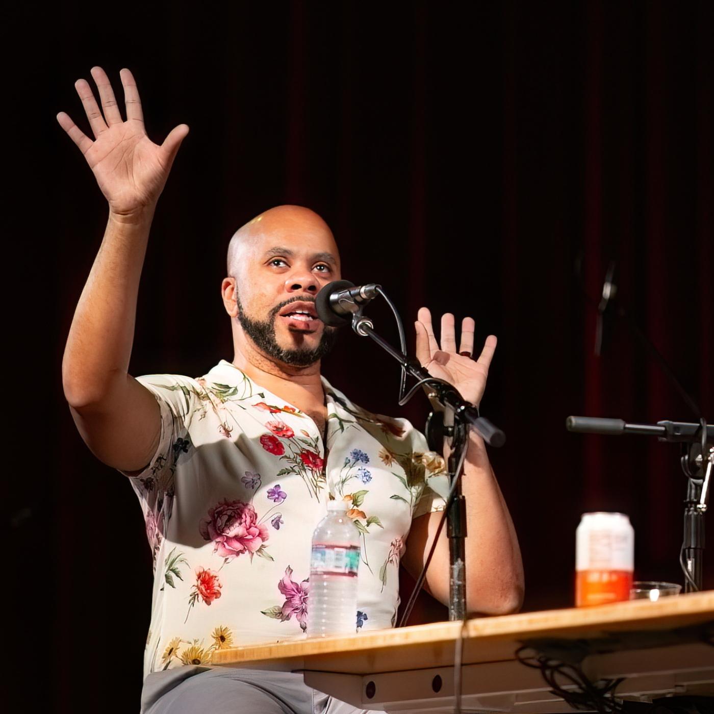 Thumbnail for "R. Eric Thomas, Ian Karmel, and NONBINARY GIRLFRIEND". Thumbnail for "R. Eric Thomas, Ian Karmel, and NONBINARY GIRLFRIEND".