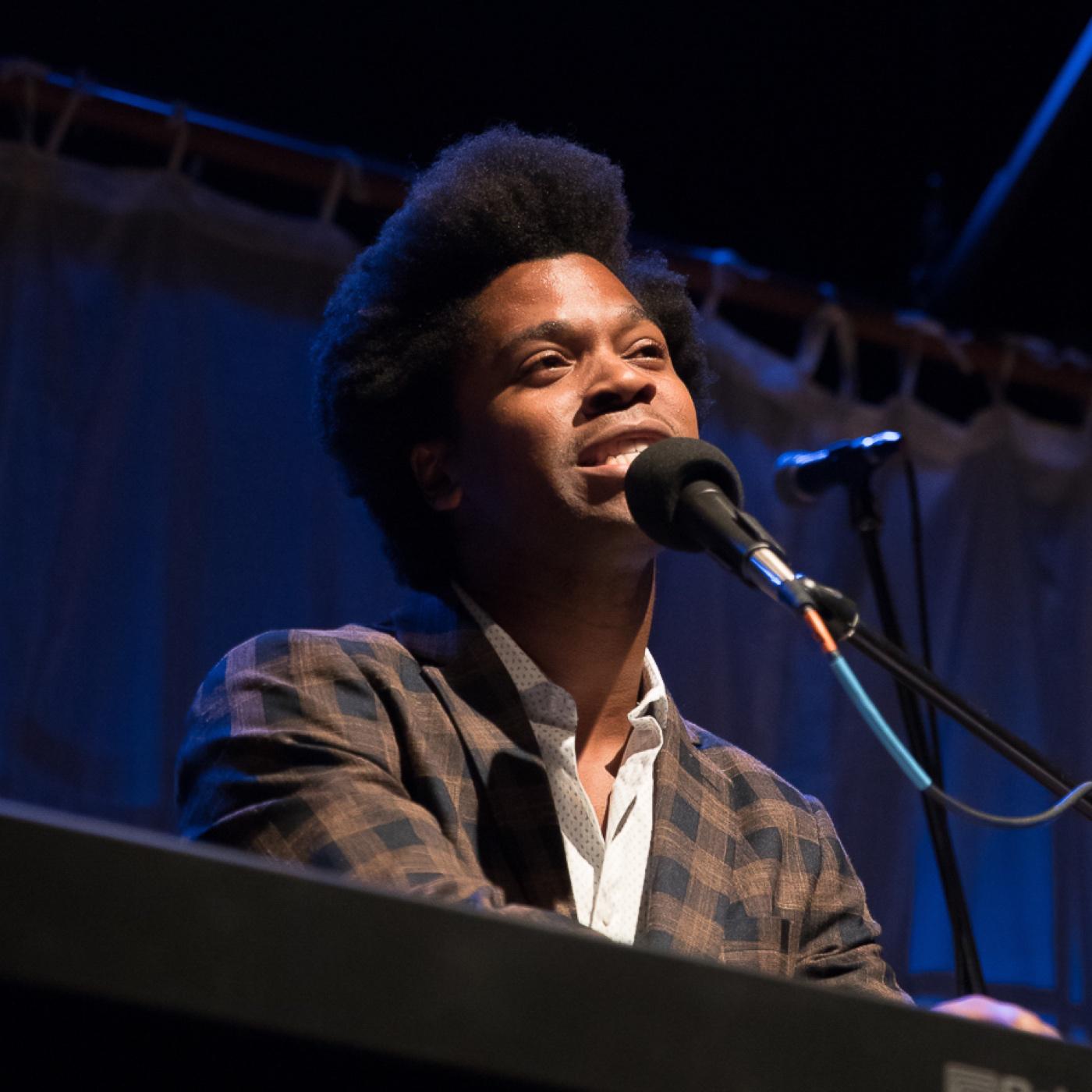 Thumbnail for "Ginny Hogan, Anis Mojgani, and Pink Martini's Jimmie Herrod". Thumbnail for "Ginny Hogan, Anis Mojgani, and Pink Martini's Jimmie Herrod".