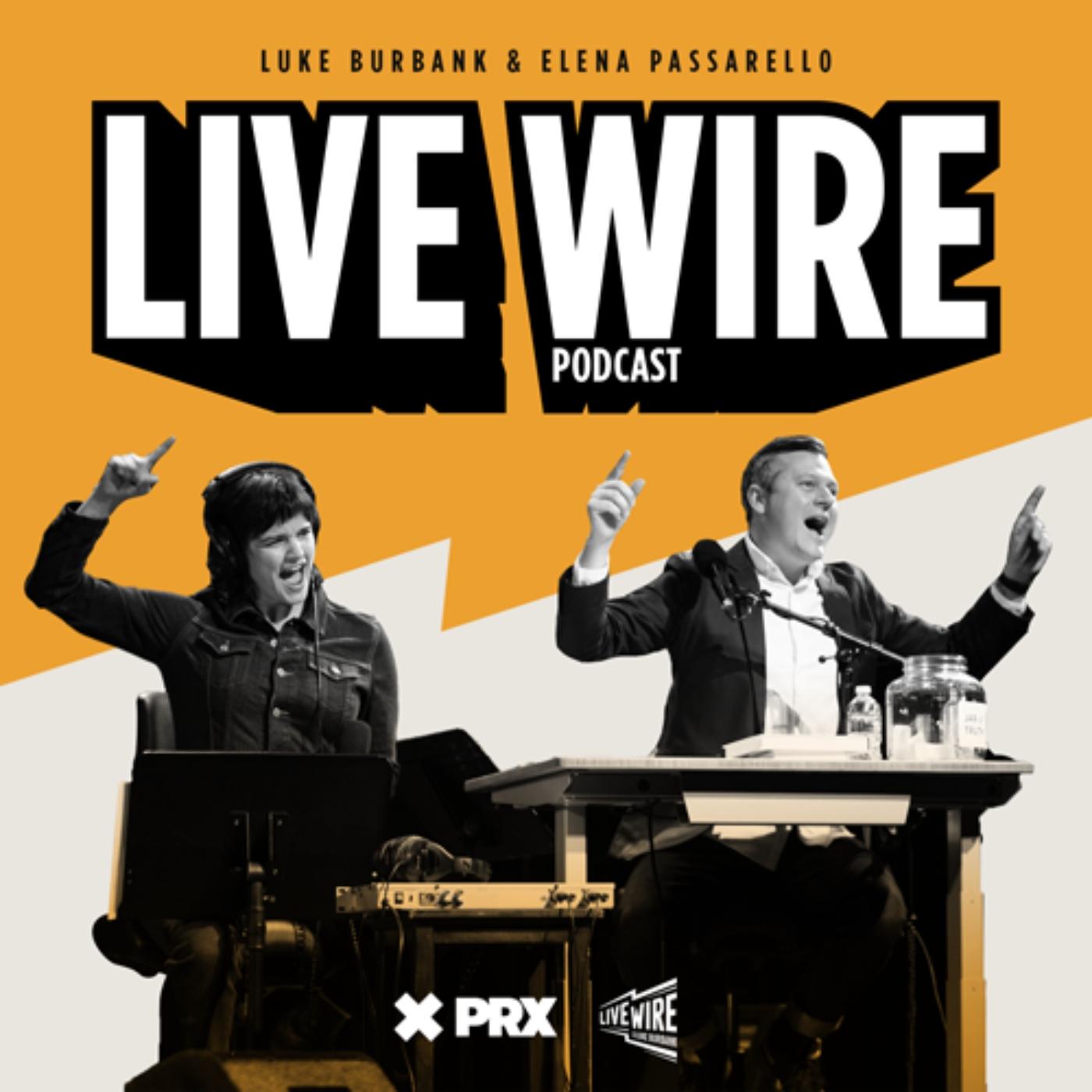 Logo for Live Wire with Luke Burbank