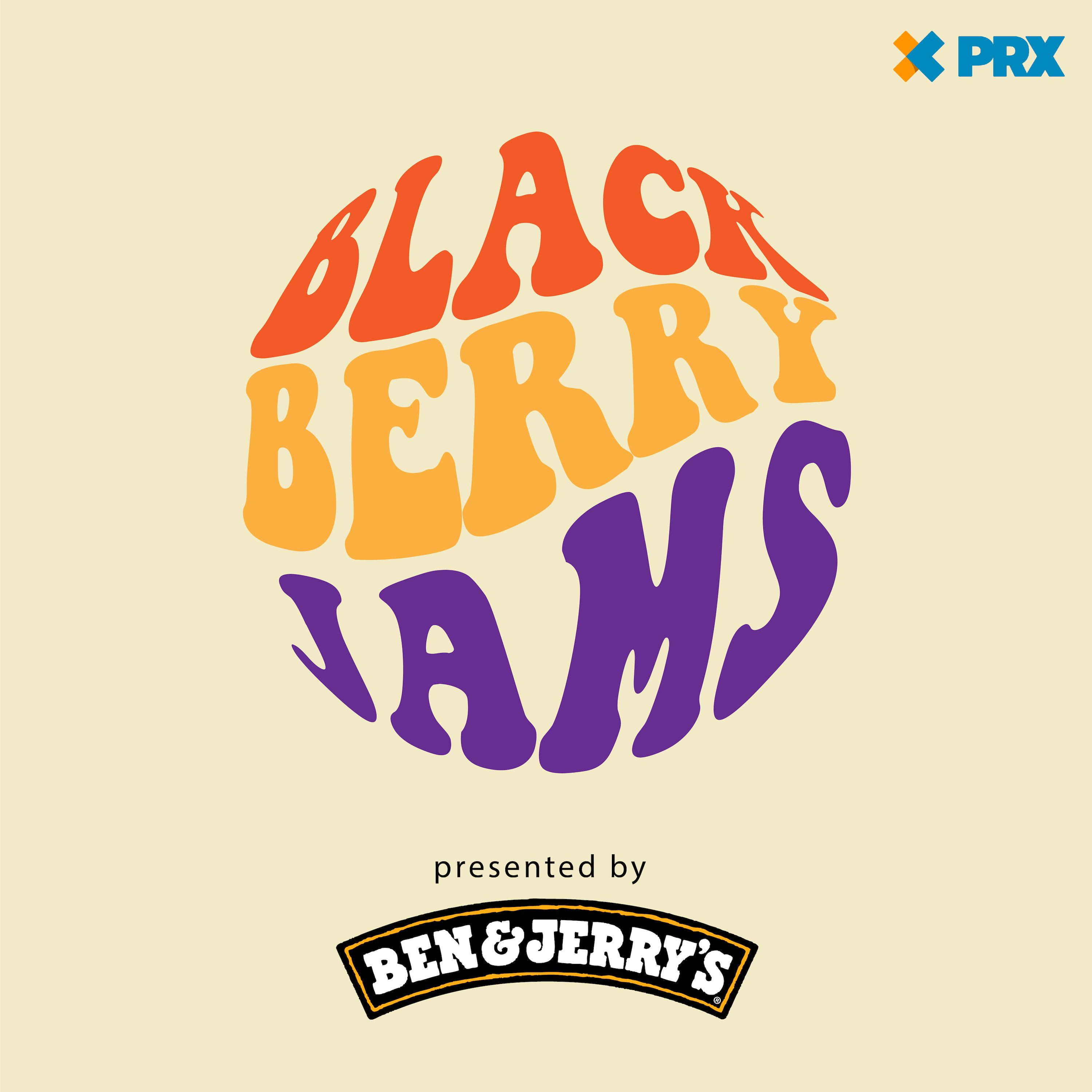 Logo for Blackberry Jams Presented by Ben & Jerry's