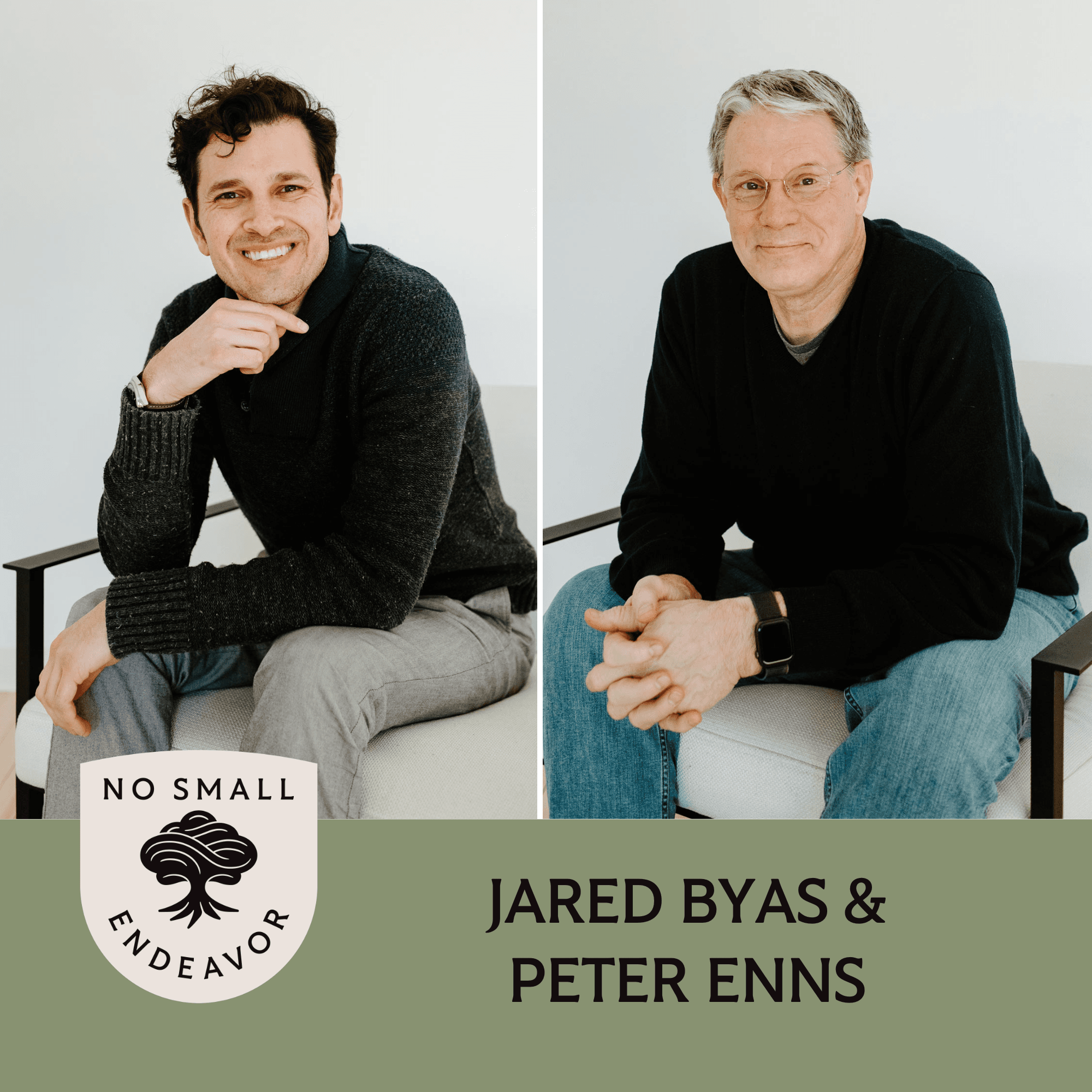 Thumbnail for "165: Pete Enns and Jared Byas: The Bible for Normal People". Thumbnail for "165: Pete Enns and Jared Byas: The Bible for Normal People".