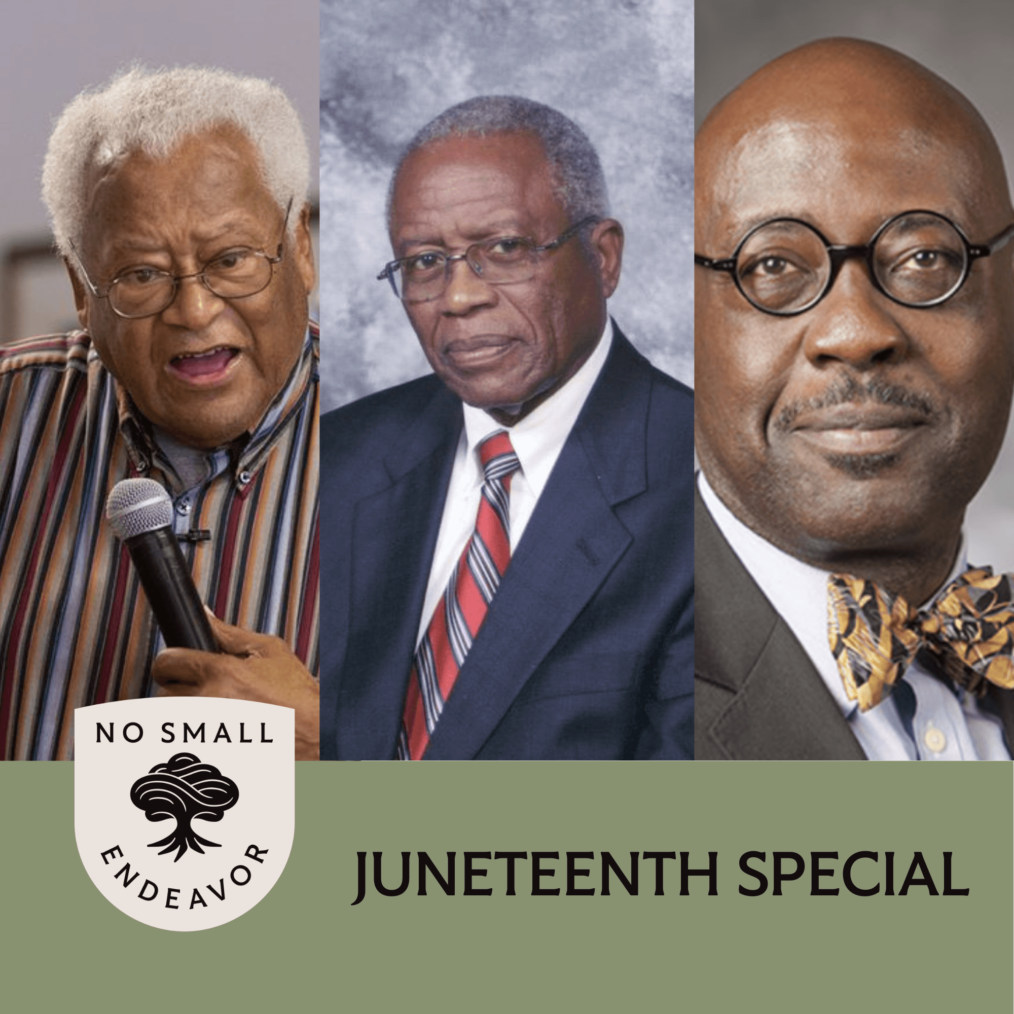 Thumbnail for "160: Juneteenth Special: Fred Gray, James Lawson, and Willie James Jennings". Thumbnail for "160: Juneteenth Special: Fred Gray, James Lawson, and Willie James Jennings".