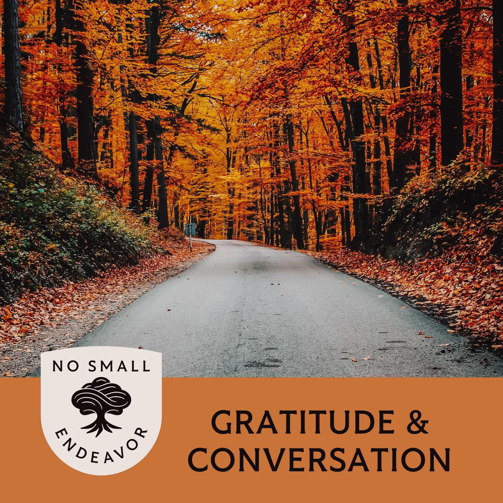 Thumbnail for "131: NSE Thanksgiving Special: Conversation and Gratitude". Thumbnail for "131: NSE Thanksgiving Special: Conversation and Gratitude".