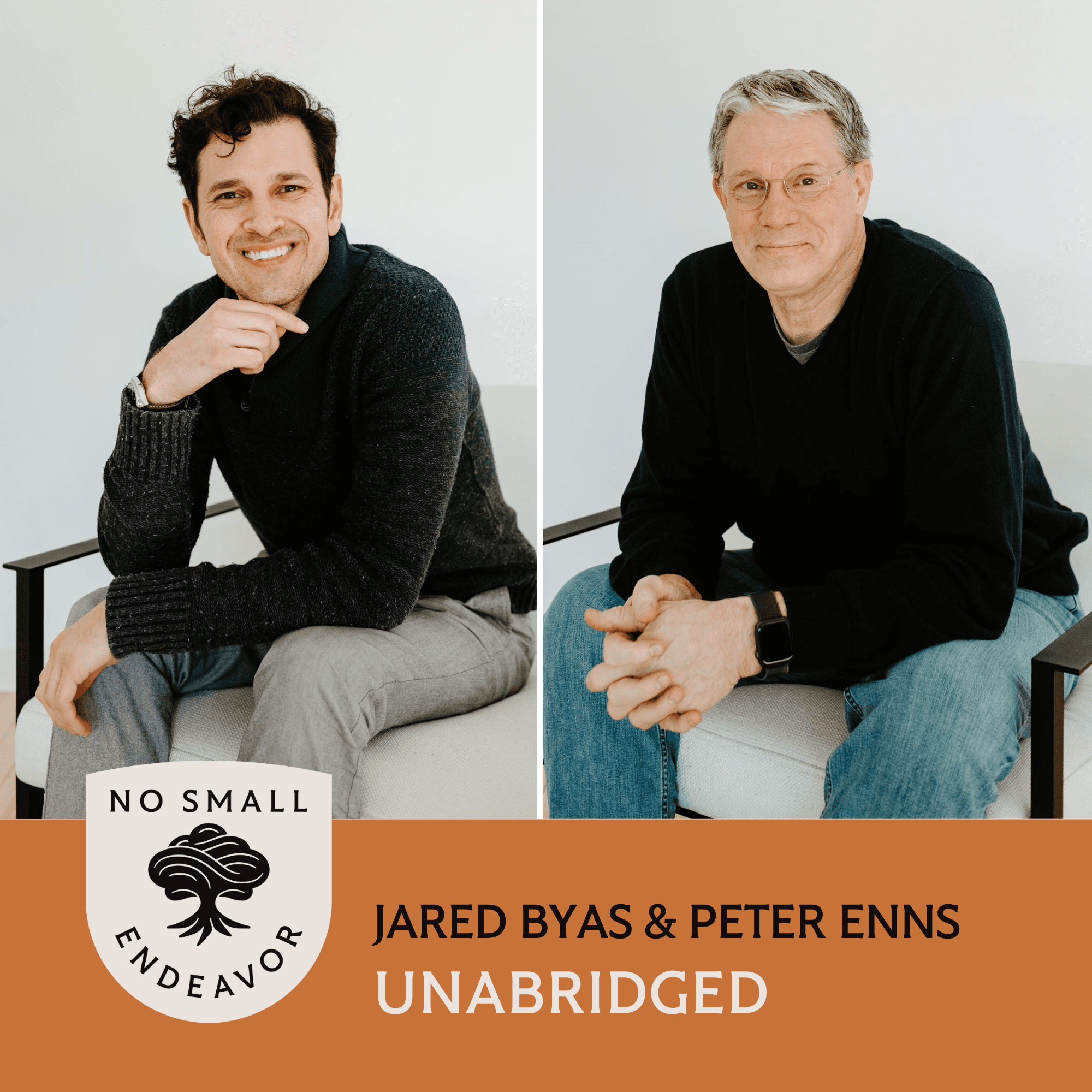 Thumbnail for "165: Unabridged Interview: Peter Enns and Jared Byas". Thumbnail for "165: Unabridged Interview: Peter Enns and Jared Byas".