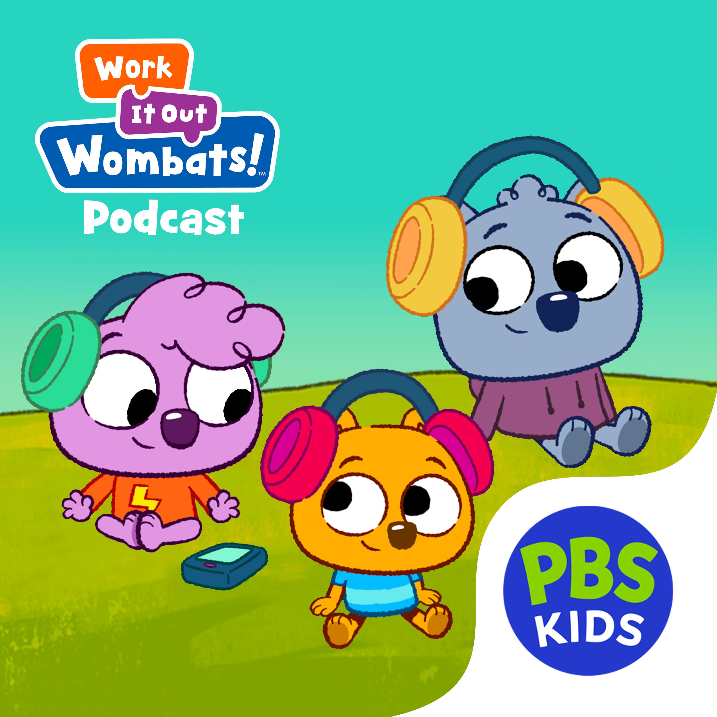 Logo for Work It Out Wombats! Podcast