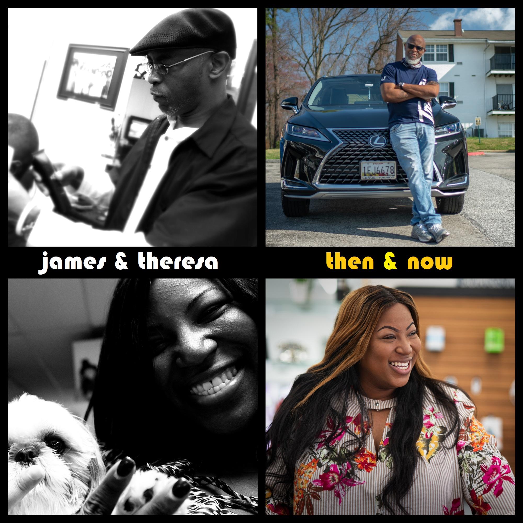 Thumbnail for "James & Theresa, Then & Now". Thumbnail for "James & Theresa, Then & Now".