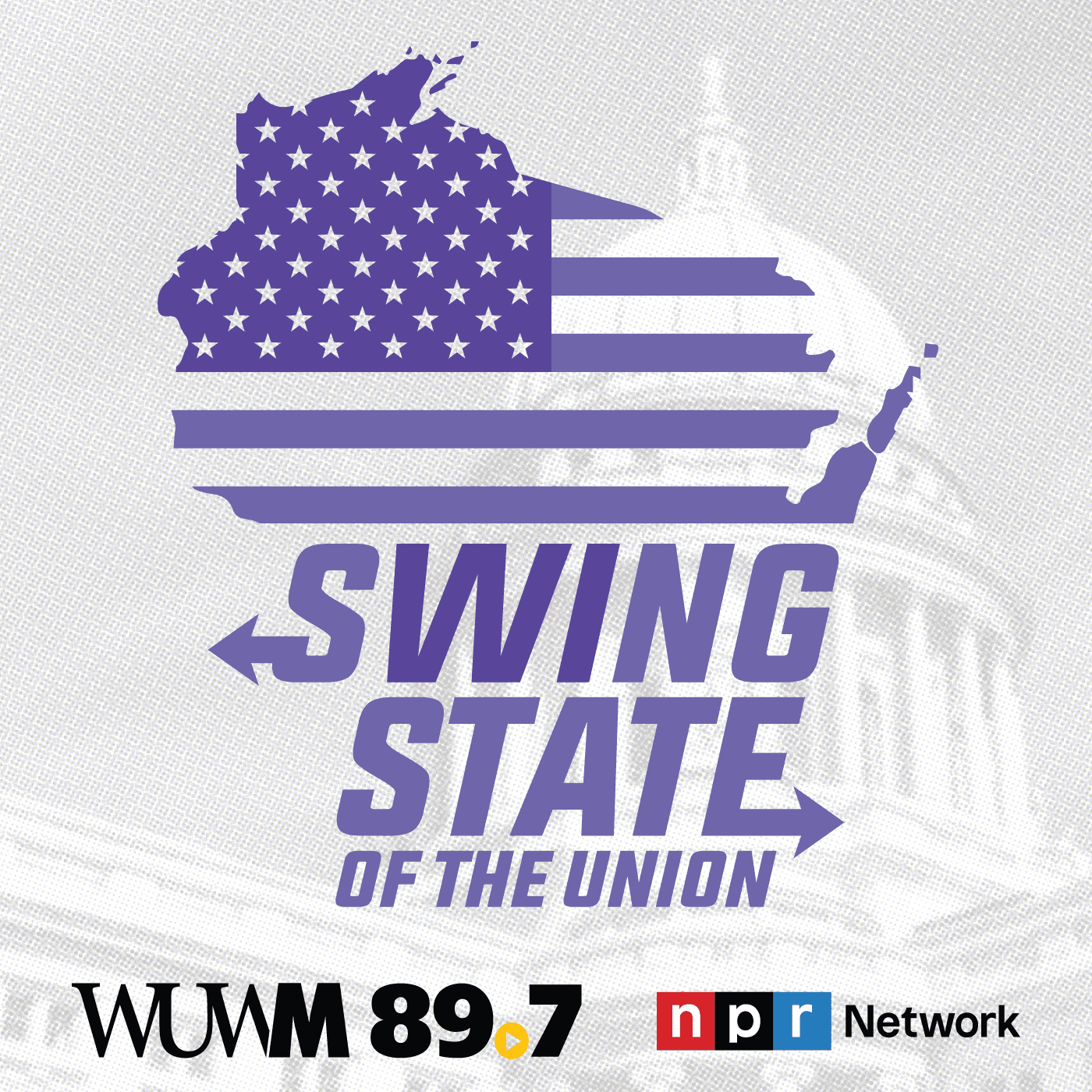 Thumbnail for "Feed Swap: Introducing Swing State of the Union, from WUWM". Thumbnail for "Feed Swap: Introducing Swing State of the Union, from WUWM".